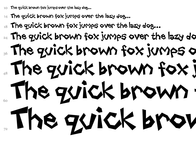 Freaky Paper Cutouts font waterfall